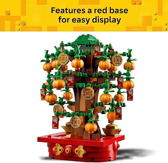 LEGO Money Tree - Lunar New Year Building Toy - Kids Chinese Culture Learning and Educational Toy for Boys and Girls, Ages 9+ - Holiday Decorations for Table - 40648