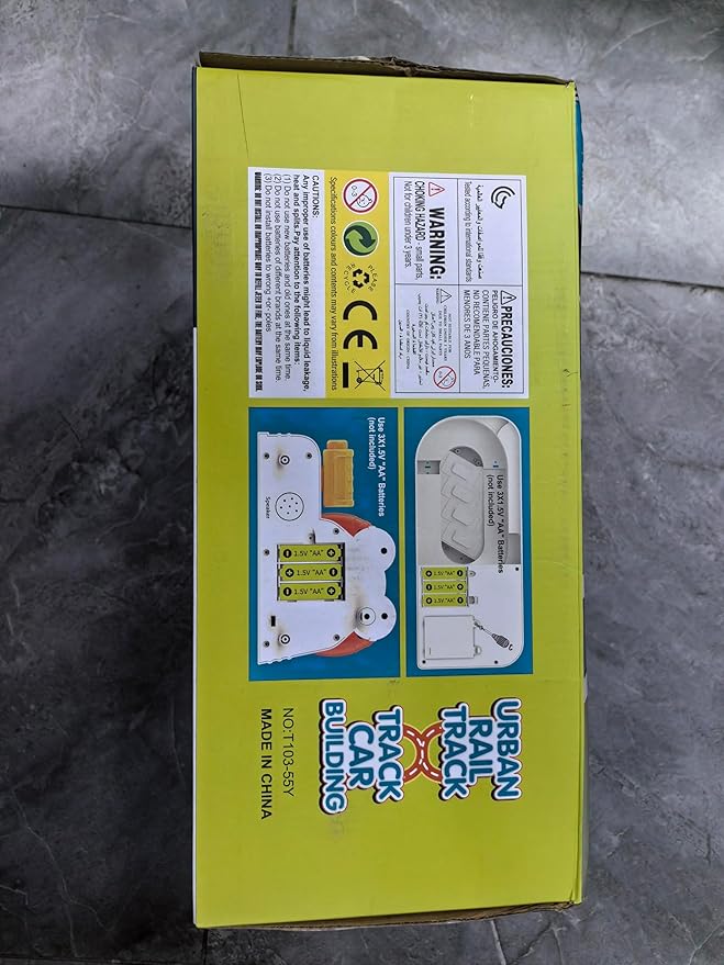 Fisca 2-in-1 Race Car Tracks PlaySet for Kids, Toy Car Ramp Track and Lifting Parking Lot, Dual Mode Toddler Car Track Toy Playset with 6 Cars, Automatic Rotary Elevator, Steering Wheel Music Driving