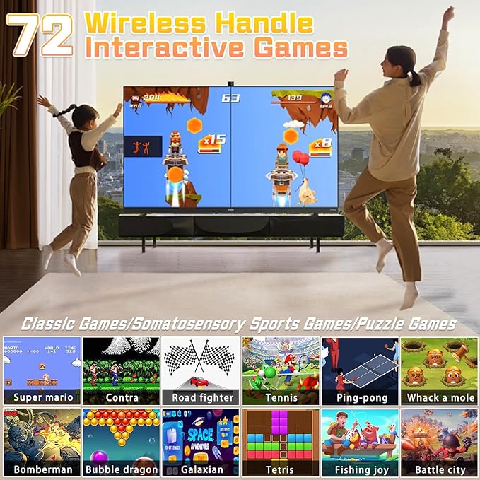 Dance Mat, Electronic Dance Mat for TV with HD Camera, Wireless Double User Dance Mat with Game Controller, Non-Slip Dance Pad for Kids Adults, Christmas Birthday Gifts for Girls Boys