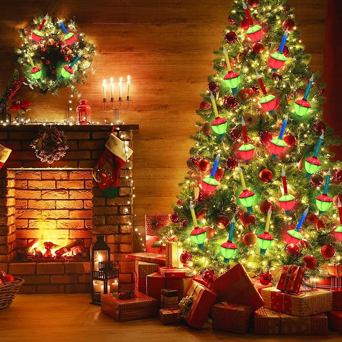 14Pcs Multicolor Christmas Bubble Lights for Christmas Tree Vintage Christmas Lights, 22Ft Bubbling Christmas Lights for Vintage Christmas Decorations for Tree Garland Mantel Yard, 5W, 2 Spare Bulbs