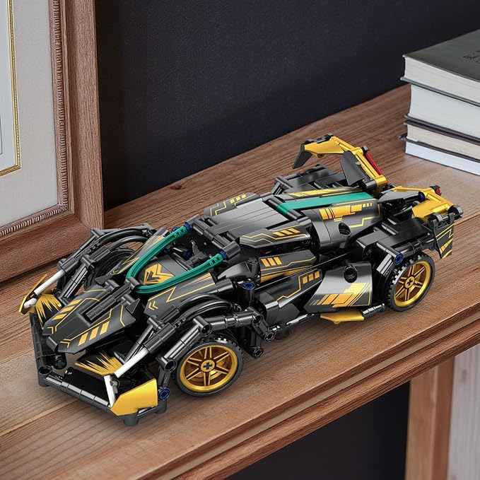 402 Piece Remote Control Racing Car Building Set for Kids,STEM 1:16 technology Sports Car Collection Model Brick Kit,Rechargeable RC Sports Cars Toy Set Gift for 6 7 8+ Year Old Boys and Girls
