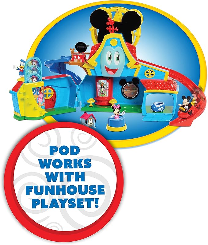 Disney Junior Mickey Mouse Funhouse Transforming Vehicle, Mickey Mouse, Red Toy Car, Preschool, Kids Toys for Ages 3 Up by Just Play