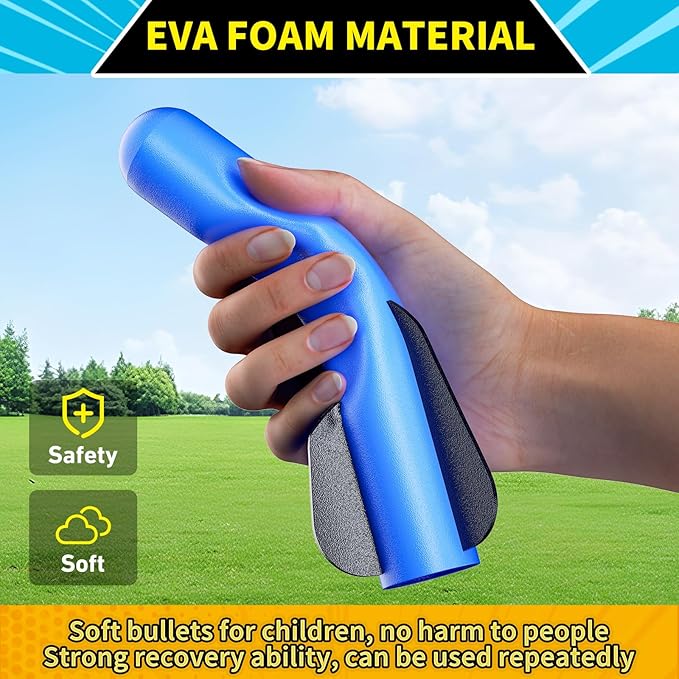 Multi-Color Rocket Launcher for Kids - Foam Blaster Set with 10 Rockets, Soars Up to 100 Feet - Birthday & Christmas Toys for Boys & Girls Age 3-12