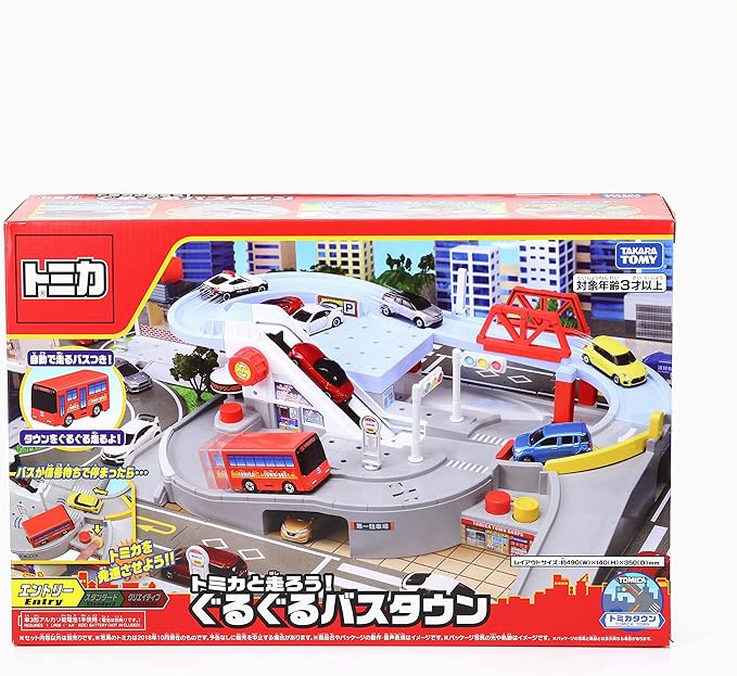 TAKARA TOMY Tomica Tomica and Hashiro You! Round and Round Bus Town