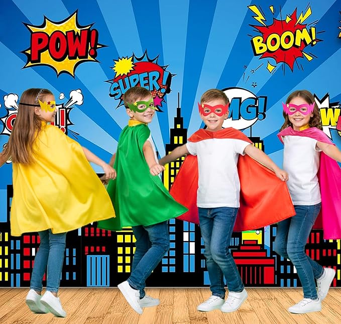 D.Q.Z Superhero-Capes for Kids 20 Sets, Group Super Hero Costume Toys for 3-10 Boys Girls Halloween Birthday Gifts