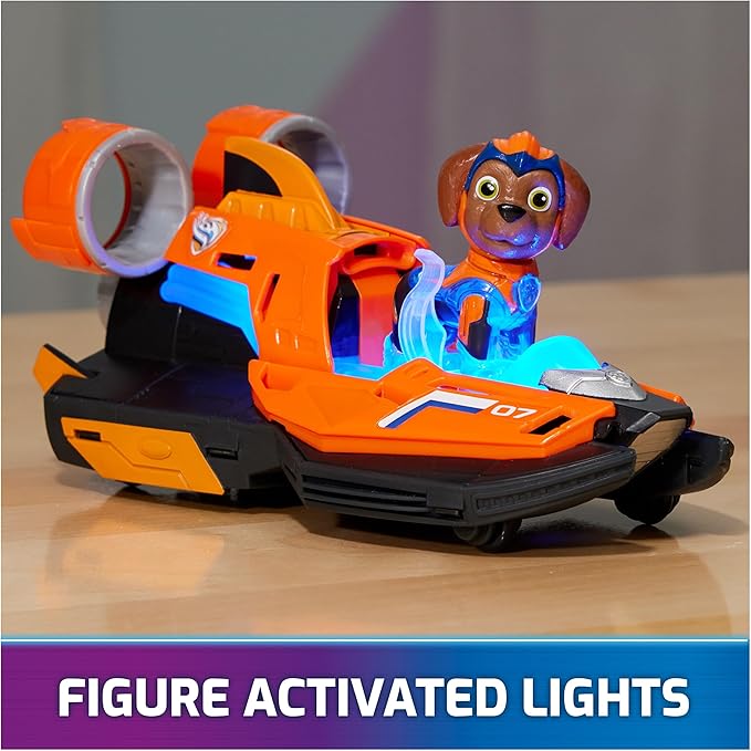 Paw Patrol: The Mighty Movie, Toy Jet Boat with Zuma Mighty Pups Action Figure, Lights and Sounds, Kids Toys for Boys & Girls 3+