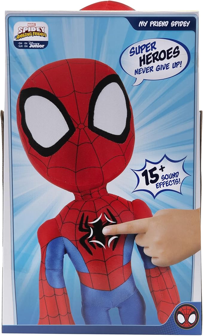Marvel Spidey and His Amazing Friends My Friend Spidey Feature Plush - 16-Inch Talking Plush with 16 Unique Phrases