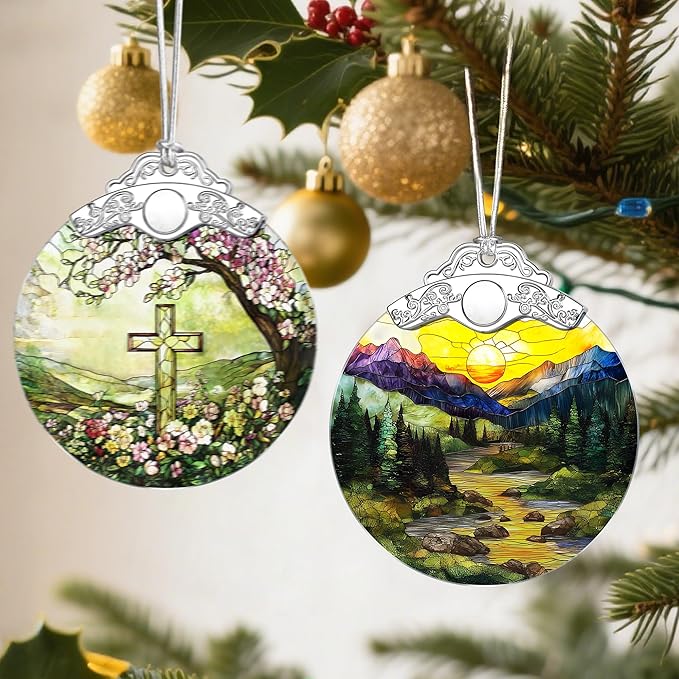 Mountain Range Christmas Ornaments: Christmas Tree Ornaments, Holiday Decor for Nature Lover, Stocking Stuffers, Gift Ideas, Xmas Gifts & Gifts for Mom, Grandma