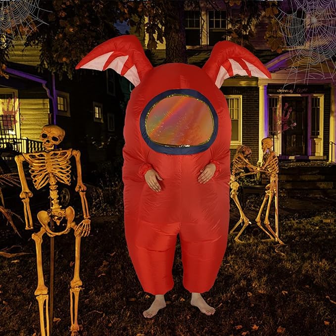 Astronaut costume inflatable costume Funny Halloween Spacesuit Party School Masquerade Game Fans with Bat Wings