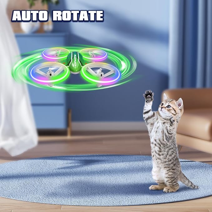 Drones for Kids and Beginners Mini RC Drone Quadcopter,Headless Mode,360° Flips,3 Speed ModesBlue & Green Lights, Propeller Protection,Indoor Outdoor Mini Quadcopter Toy Birthday Gift for Boys Girls