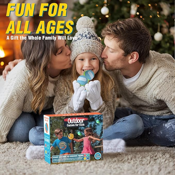 Toss and Catch Ball Game Set – Outdoor Toys for Kids, Toddler Yard & Beach Games, Sticky Ball and Glove Toy, Birthday Gift for Boys Girls Ages 3 4 5 6 7 8 9 10 (Upgraded Version)