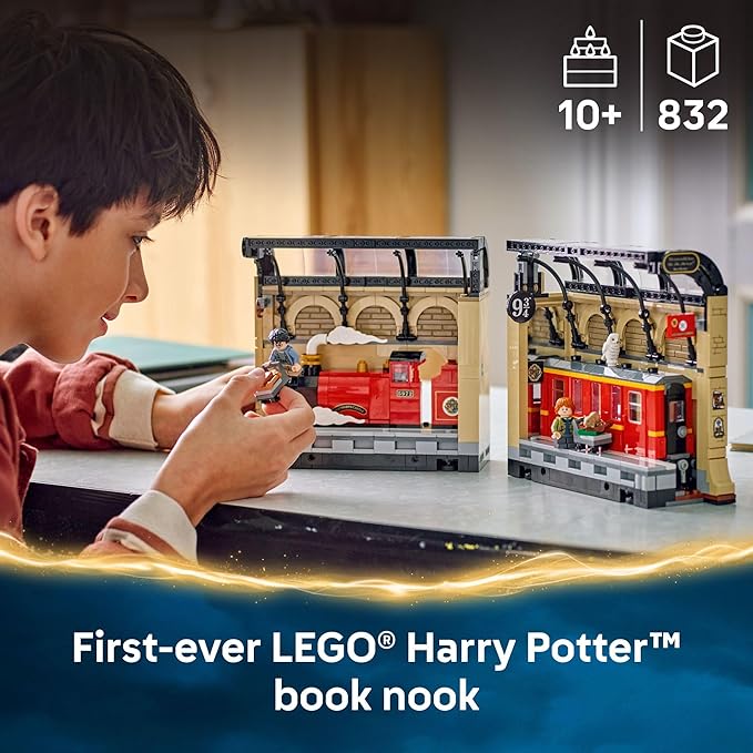 LEGO Harry Potter Book Nook: Hogwarts Express - Kids Toy - DIY Kit and Pretend Play Building Set for Boys and Girls, 10+ - Includes Collectible Harry and Ron Minifigures - Birthday Gift Idea - 76450
