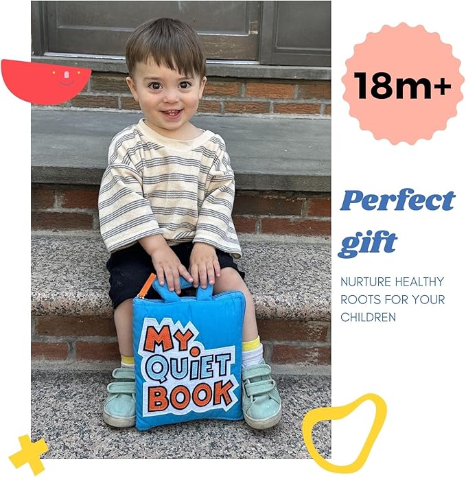 My Quiet Book - Toddler Travel Essential, Car Airplane Activity Book, Montessori Busy Board Book, Plane Toys for Toddlers 1-3, Gifts for 1 2 3 4 Year Old Girl, Birthday Gifts Toys Age 2-4