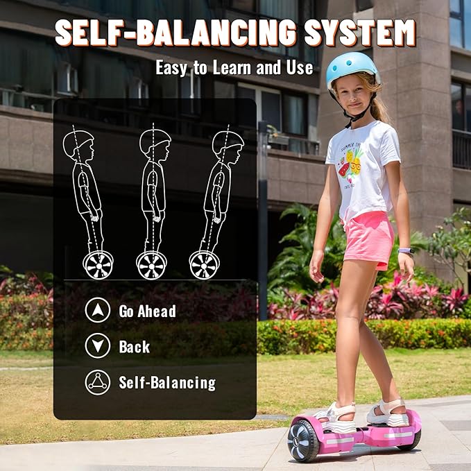 Scooter, Bluetooth Speakers and LED Light-Up Wheels, APP Control, Dual 250W Motors, 8.5 mph Max Speed & 8.5 Miles Max Range, Gifts for Kids Adults Girls Boys