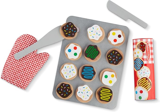Melissa & Doug Slice and Bake Wooden Cookie Play Food Set