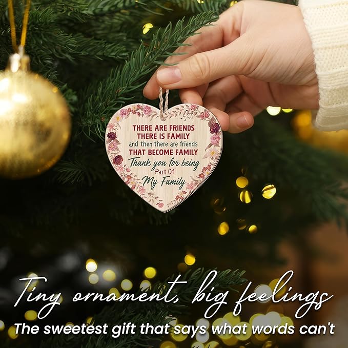 OASSIE Christmas Friendship Gifts for Women Men - Wooden Friends Christmas Ornaments 2025 - Friendship Ornaments for Tree Decorations, Bestie Friend Birthday Gifts for Women, BFF Gift for Friend
