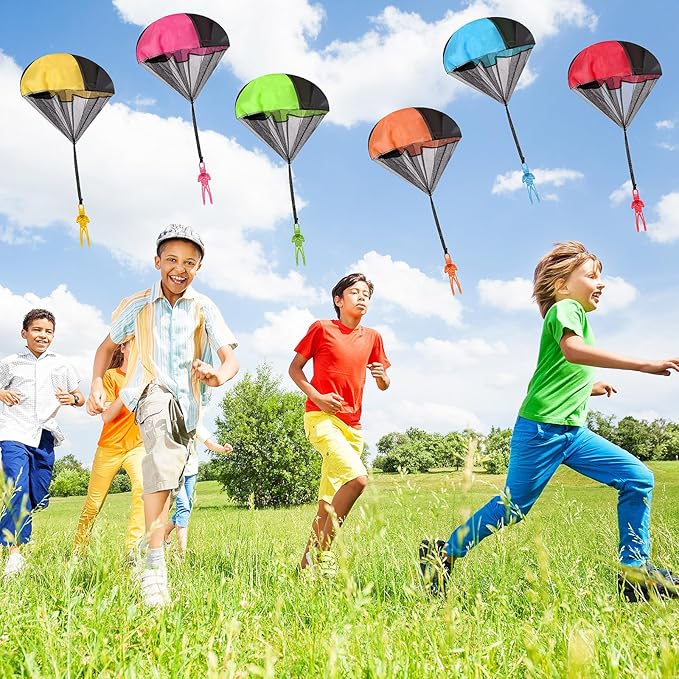 36PCS Parachute Toy, No Tangle Throwing Men, Hand Throw Army Man, 6 Colors - Party Gifts, No Battery or Assembly Required