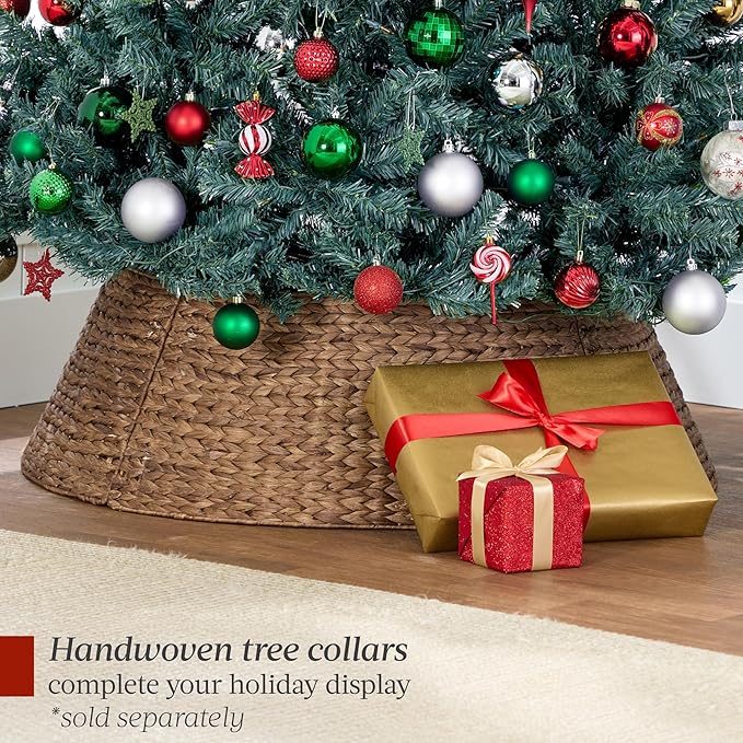 Best Choice Products Artificial Christmas Tree, 4.5ft Premium Unlit Realistic Spruce Holiday Décor w/Dense Branches, Metal Base – Blue Spruce