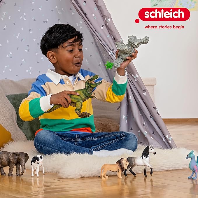 Schleich Farm World — Sunny Day Mobile Farm Stand Playset, Farm Play Set with Farmer Dolls, Horse and Mobile Produce Stand, Farm Animal Toys for Kids Ages 3+