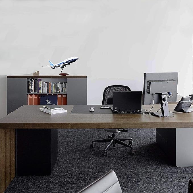 24-Hours 18” 1:130 Model Jet Airplane B747 Model Plane Aircraft Model Diecast Airplane for Adults with LED Light(Touch or Sound Control) for Decoration or Gift