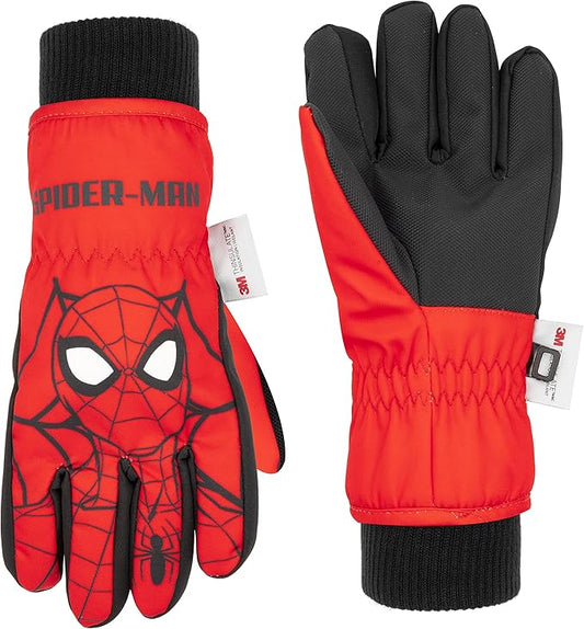 Spiderman Snow Gloves for Kids, Spider Man Toddler Gloves, 3M Thinsulate Waterproof Mittens, Kids Winter gloves