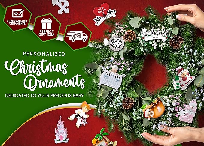 2024 Personalized Ornament Snowman Couple Christmas Tree Wedding Family Custom Customized Glittered Decoration Pregnant - Free Personalization