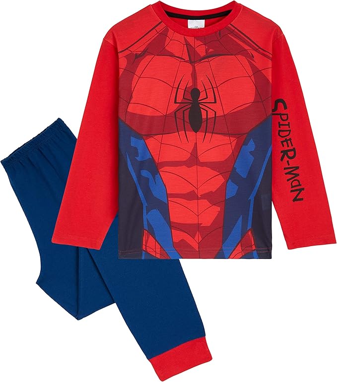 Marvel Spiderman Pajamas for Boys Teens Long PJs Set Lounge Set Comfy Sleepwear