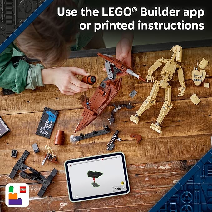 LEGO Star Wars: The Phantom Menace Battle Droid with STAP - Building & Learning Toy for Boys & Girls, Ages 12+ - Star Wars Toy & Model Kit - Gift for Christmas - 75428