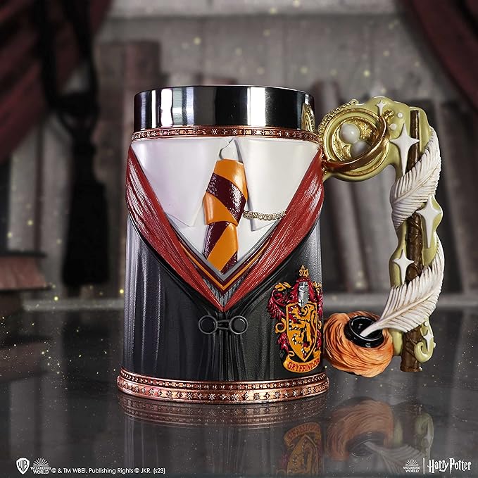 Nemesis Now Harry Potter Collectible Tankard, Hand-Painted Resin Beer Mug with Removable Insert, Harry Potter Merch 15.5cm - Hermione