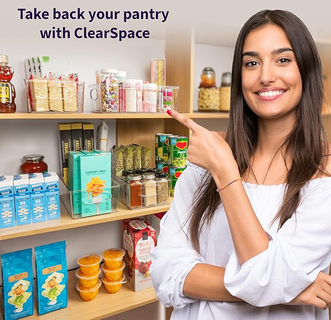 Pantry Organizers and Storage and Cabinet Organizer, 2 Pack - Kitchen Organizers and Storage, Great Fridge or Snack Organizer - Perfect in Refrigerator or Cupboard Shelf
