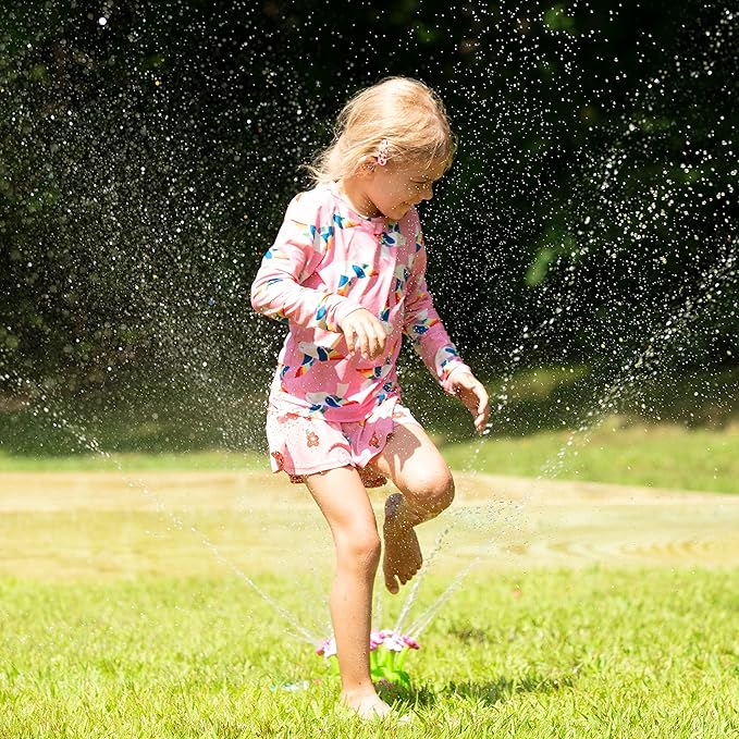 Melissa & Doug Sunny Patch Pretty Petals Flower Sprinkler Toy With Hose Attachment