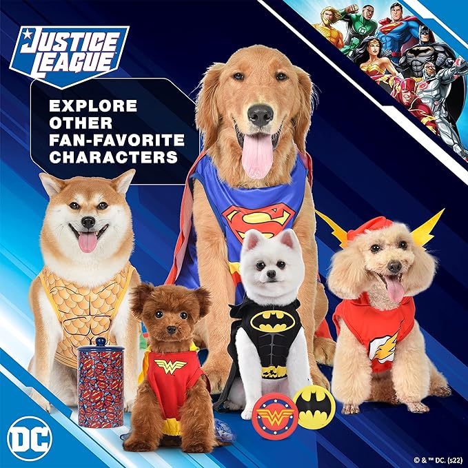 DC Comics for Pets Batman, Superman, and Wonder Woman Dog Toys | 27 Pc Sidekick Bulk Dog Toys | 4" Small, Plush, and Squeaky Dog Toys from for Boutique Pet Shops & Small Businesses