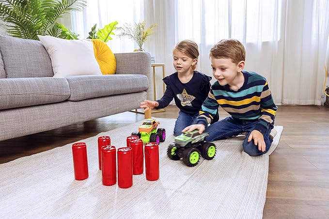 Exploding Monster Truck Toy with Explosive Crash Sounds and Lights, Smash It Up Again and Again, Monster Truck Toys for Boys Kids Ages 3, 4-7 & Above | Toddler Toys for 3 Year Old Boys Gift