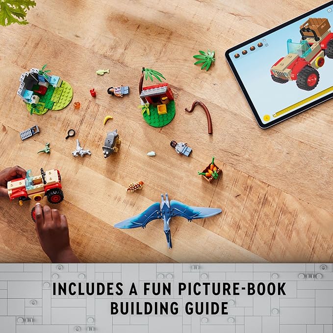 LEGO Jurassic World Baby Dinosaur Rescue Center, Building Set for Kids with a Toy Car and 5 Dinosaur Figures Including a Triceratops and Velociraptor, Dinosaur Toy for Boys and Girls Ages 4+, 76963