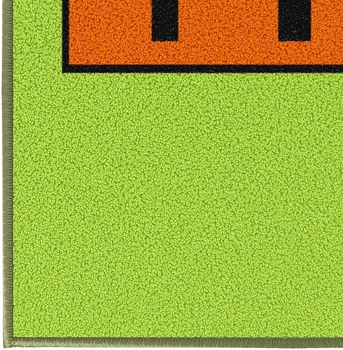 Ottomanson 2'7" x 6' Hopscotch Kids Rug - Play Mat for Playroom, Bedroom, Daycare & Classroom - Fun & Interactive Game Carpet - Durable and Non-Slip - Perfect for Learning & High-Traffic Areas, Green