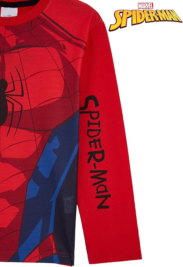 Marvel Spiderman Pajamas for Boys Teens Long PJs Set Lounge Set Comfy Sleepwear