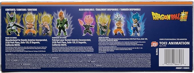 Dragon Ball Super Adverge Set 6 - SS Goku, SS 2 Gohan, Cell, Android 16 - Bandai Collectible Toy Figures Box Set