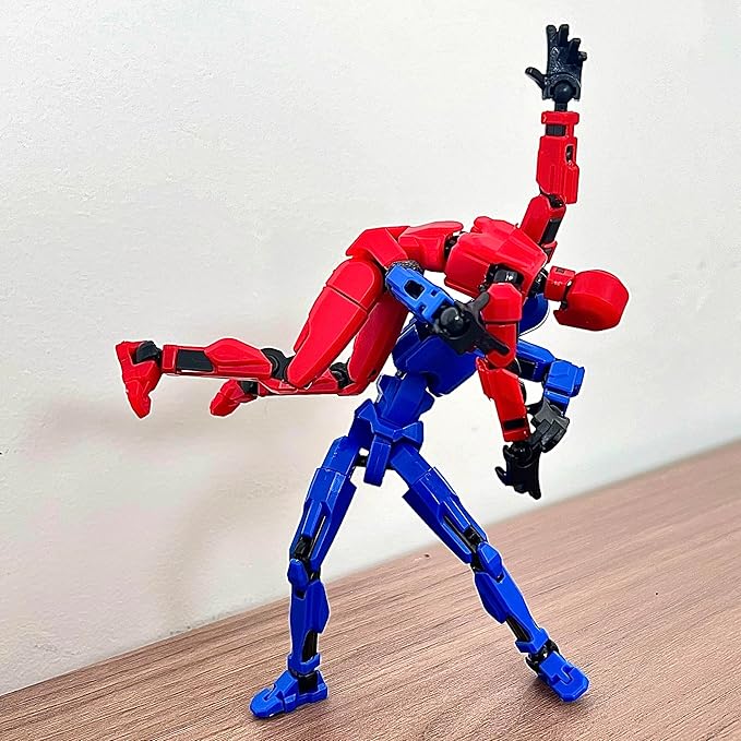 (Assembly Completed) 6 Packs Titan13 Action Figure, Dummy 13 3D Printed Action Figure Toy Gifts for Kids, Robot 13 ActionFigure Full Body Mechanical Doll Christmas Birthday Gift for Boys Girls