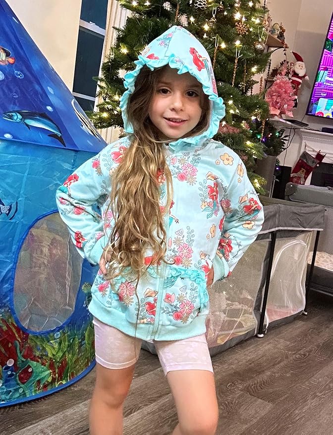 Disney Frozen Stitch Princess Minnie Mickey Spiderman Girls/Boys Zip Up Hoodie Fall Zipper Sweatshirt Jacket Toddler-Big Kid