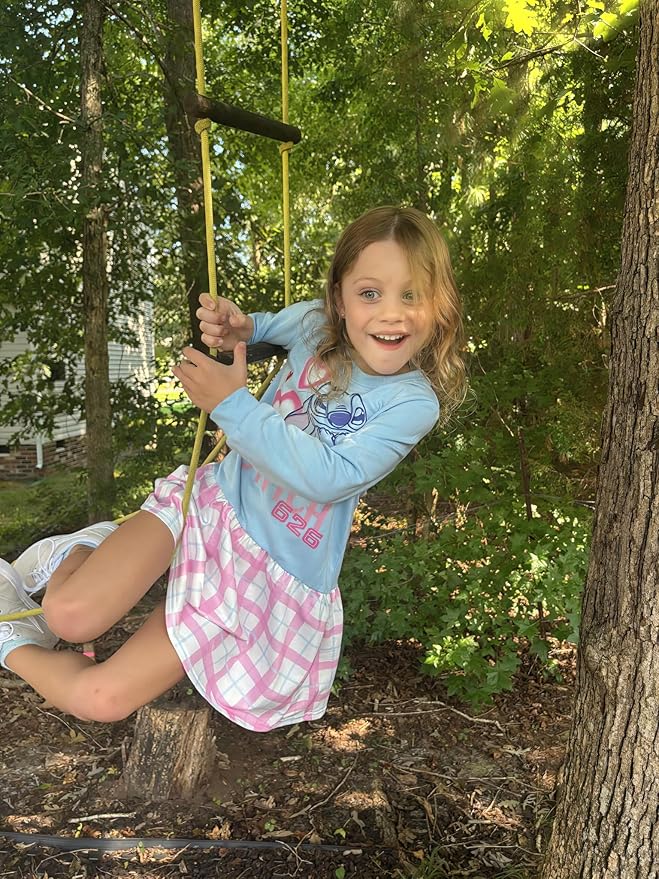 Disney Stitch Minnie Elsa Princess Sweatshirt Dress Toddler Girl Sequin Long Sleeve Pullover Clothes Fall Outfit 2-9 Years