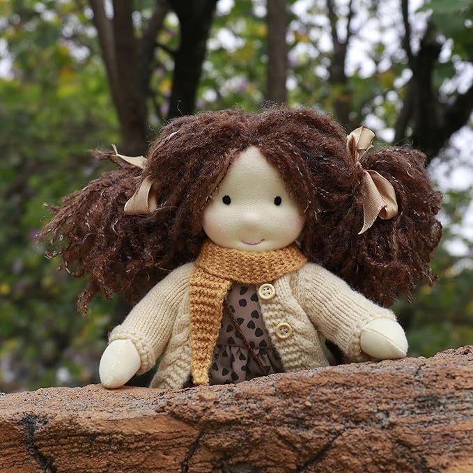 Waldorf Doll Handmade Rag Doll - Personalized Collectors Plush Doll for Kids Birthday Present with Beautiful Present Box-Ballerina 12"