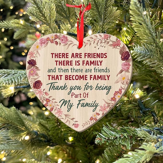 OASSIE Christmas Friendship Gifts for Women Men - Wooden Friends Christmas Ornaments 2025 - Friendship Ornaments for Tree Decorations, Bestie Friend Birthday Gifts for Women, BFF Gift for Friend