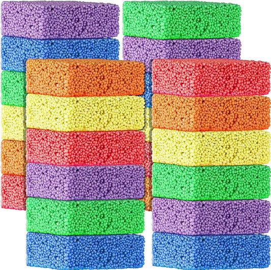 Shappy 24 Blocks Modeling Foam Clay for Kids Clay Foam Beads Education Preschool Toys for Kids Develop Creativity DIY Art Crafts, 6 Colors