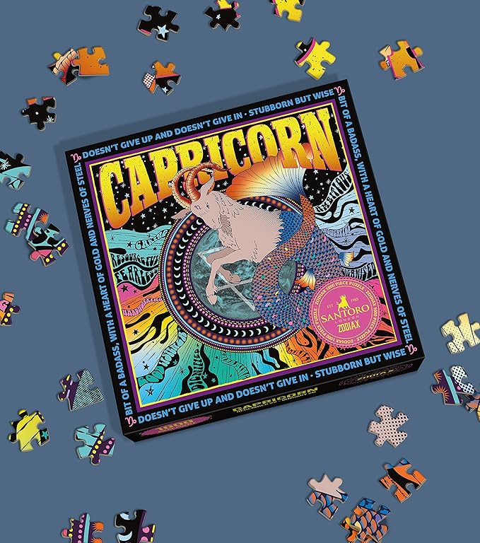 Zodiax - 1000 Piece Jigsaw Puzzle - Capricorn - Fun Birthday Gift For Kids, Adults | Astrology Gifts for Women and Men | Zodiac Horoscope Puzzle