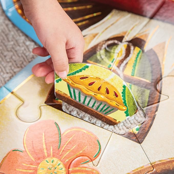 Peaceable Kingdom Giant Floor Puzzles with Uniquely Fun Shaped Pieces for Kids Ages 3+ Gifts for Girls and Boys - Mushroom House