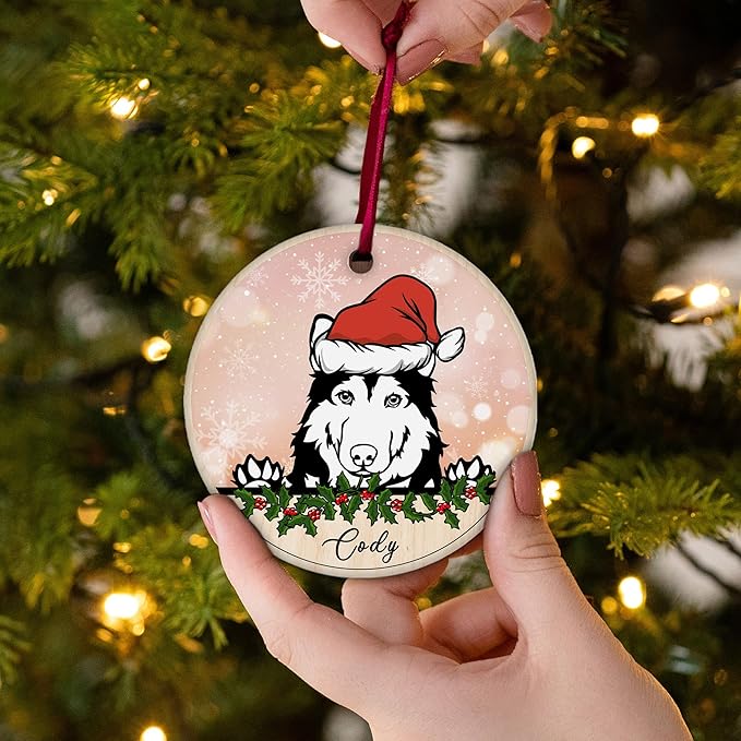 Personalized Dog Ornaments for Christmas Tree, Custom Pet Christmas Ornament 2025, Puppy 1st Xmas Gifts, Custom Dogs Ornament Christmas, Dog Lovers Gift for Christmas Tree Decoration