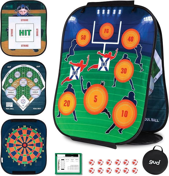 GUD Football, Baseball & Darts Sports Games Toy, Yard Lawn Outdoor & Indoor Birthday Gifts Target Football Toy, Kids Set, Toss Toys, Boys Gifts Year Old Ages