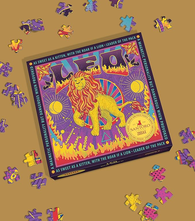 Zodiax - 1000 Piece Jigsaw Puzzle - Leo - Fun Birthday Gift For Kids, Adults | Astrology Gifts for Women and Men | Zodiac Horoscope Puzzle