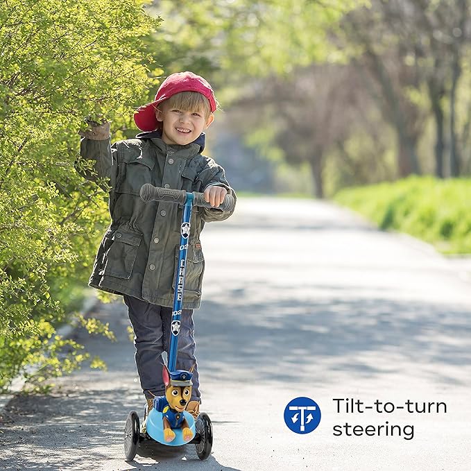 3D Kick Scooter for Kids, Self-Balancing 3 Wheeled Light Up Scooter with Extra Wide Anti-Slip Deck, Rear Brake, Lean to Steer, Lightweight Design, for Kids 3 and up, 75 LB Limit