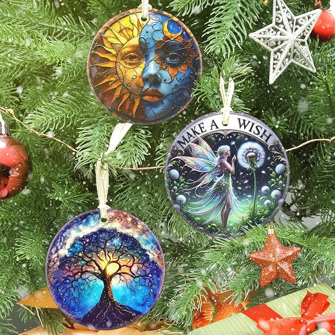 Make A Wish Fairy - 3.5 Inch Ceramic Christmas Hanging Ornament - Gift Exchange, Holiday Present